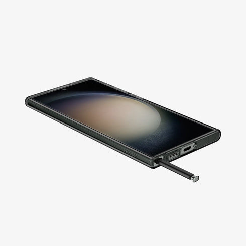 ACS05610 - Galaxy S23 Ultra Case Liquid Crystal in crystal clear showing the back